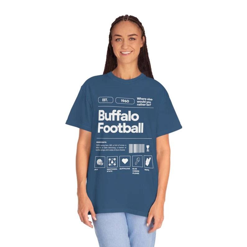 Buffalo Football Label Tee